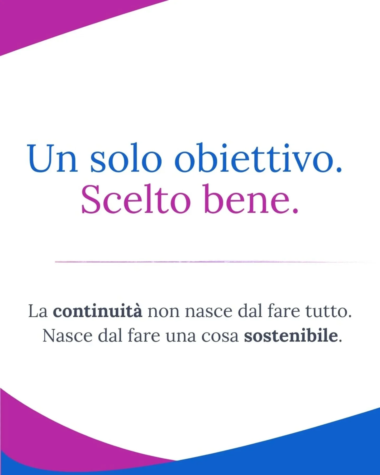 Molti percorsi si interrompono non per mancanza di motivazione, ma per eccesso di obiettivi.

📋 Quando proviamo a cambiare alimentazione, movimento, sonno e gestione dello stress contemporaneamente, aumentiamo il carico mentale e riduciamo la probab