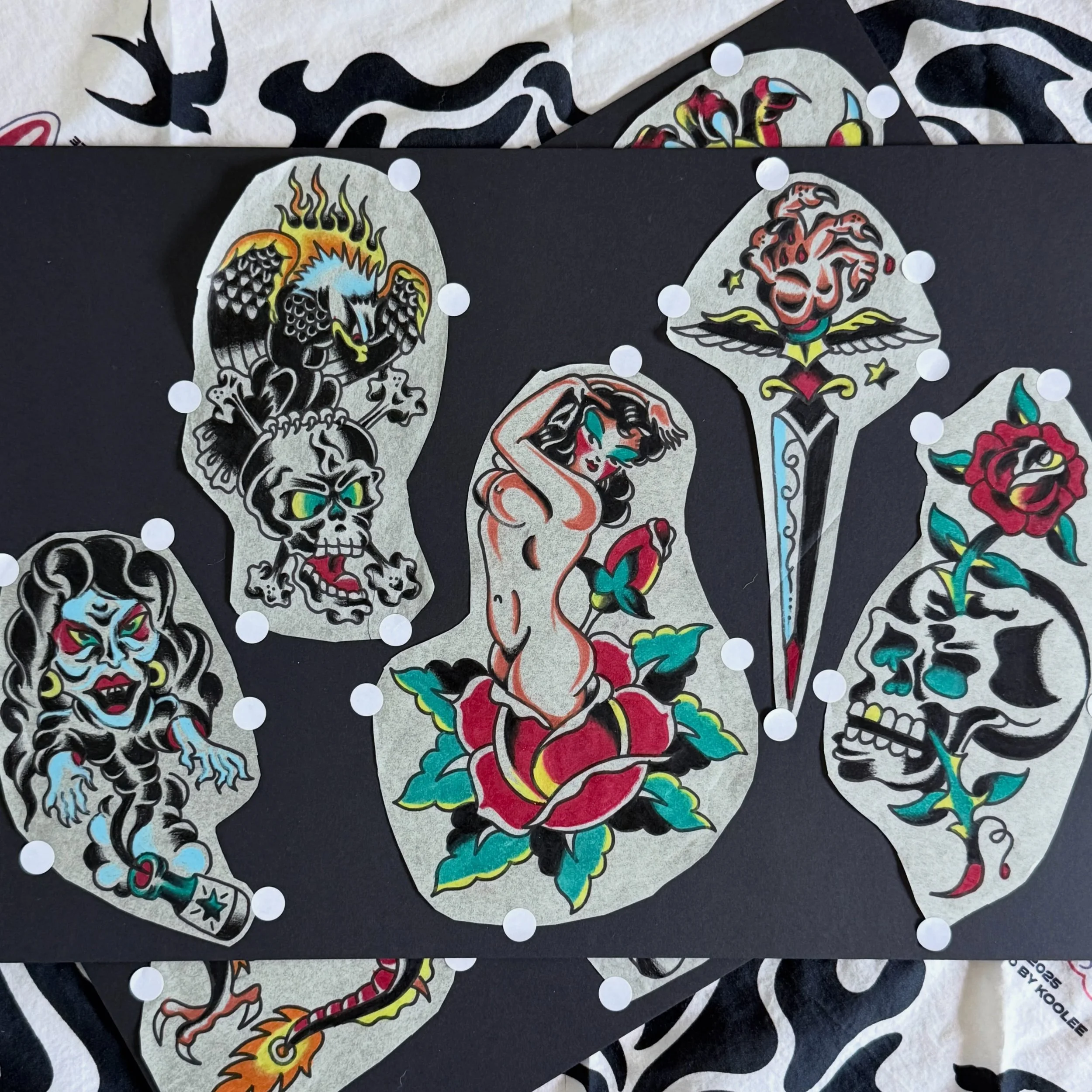 New designs ready to be downloaded to skin. Got time to tatt dm for tattoos at apprentice rate 🥸
.
.
.
.
.
.
#singaporetattoo #americantraditional 
#traditionaltattoo #flash #tattoo