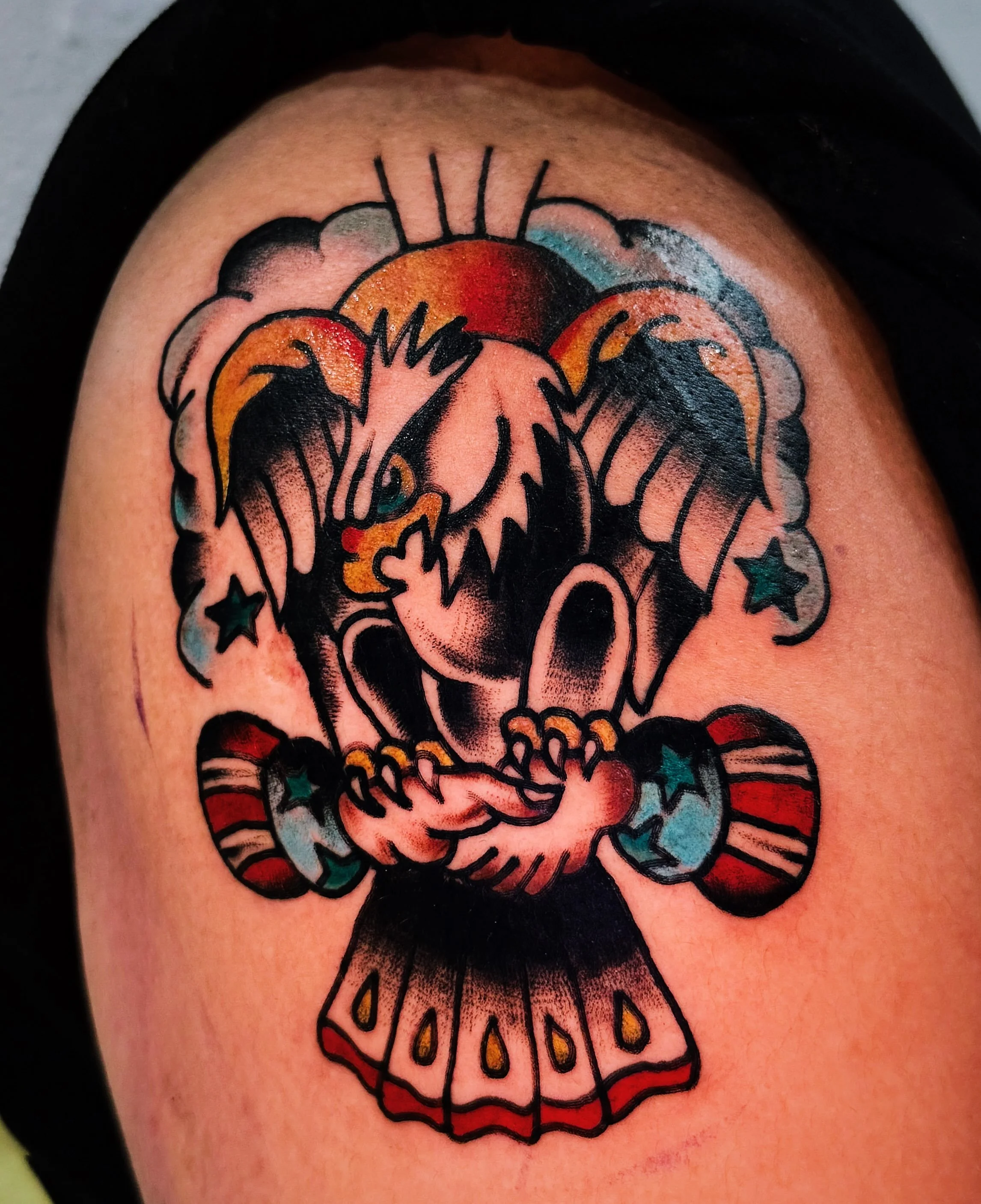 Egurl done @timetattooco . Got time to tatt dm for tattoos at apprentice rate 🥸
.
.
.
.
.
.
#singaporetattoo #americantraditional 
#traditionaltattoo #flash #tattoo