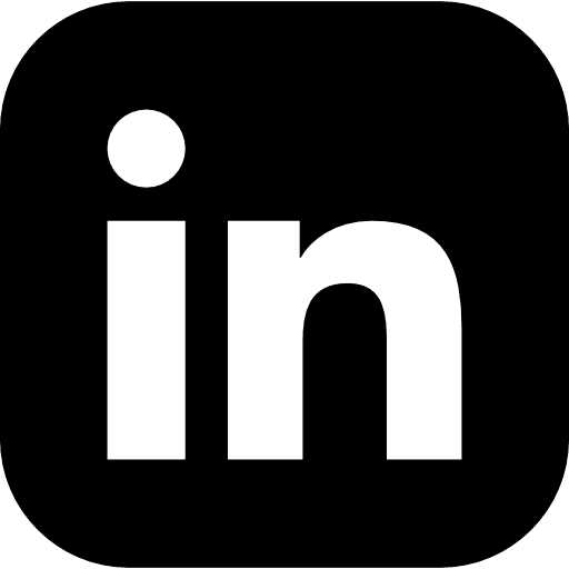 Logo of the professional networking platform LinkedIn with white text on a black background.
