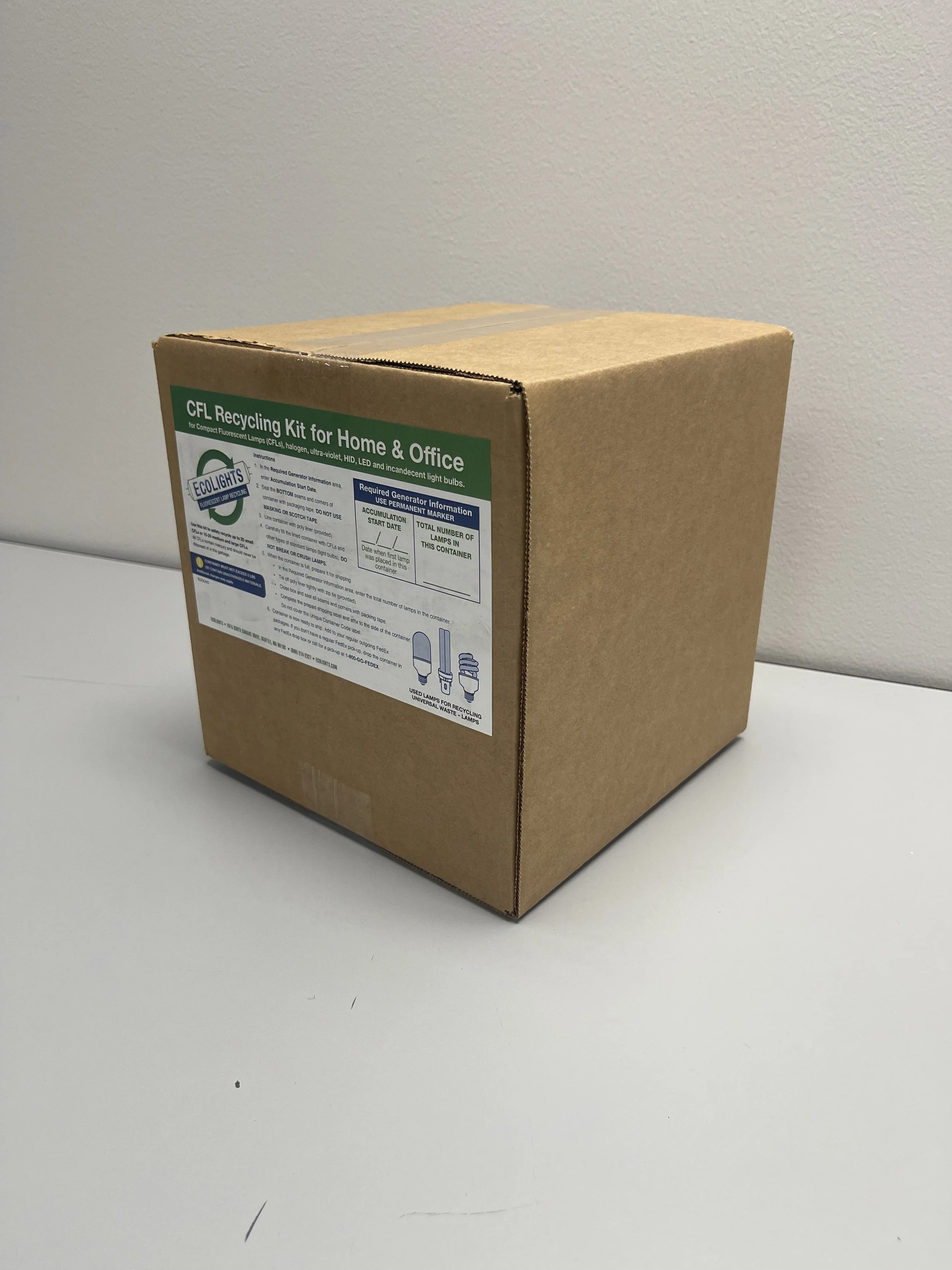 CFL Recycling Kit for Home and Office