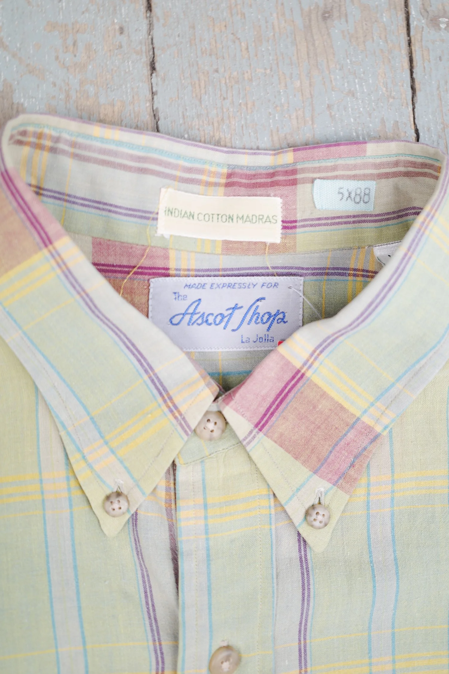 1960s Madras Short-sleeve Shirt