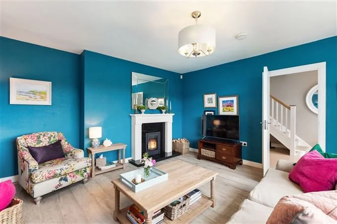 Dundrum colourful family home with bespoke furniture and artwork