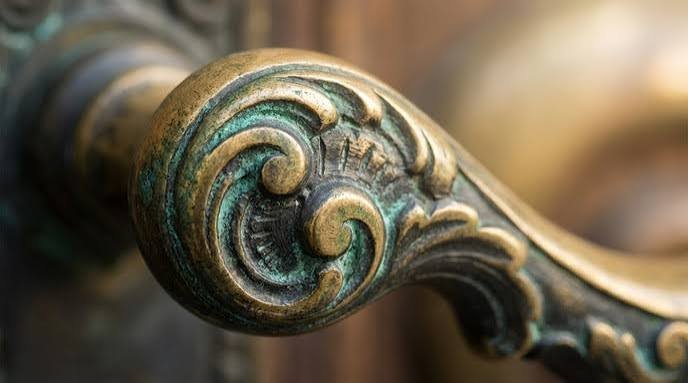 Brass door handle from archive of South Hill Studio Interior Designer Ireland