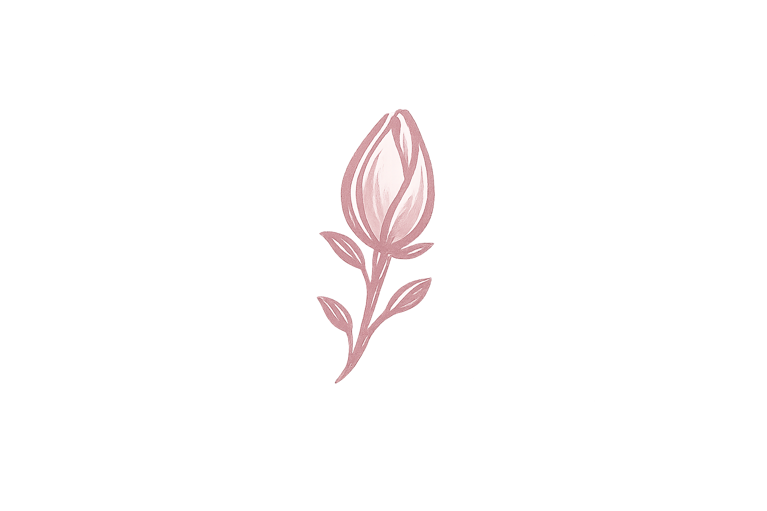 Minimalist cherry blossom bud.