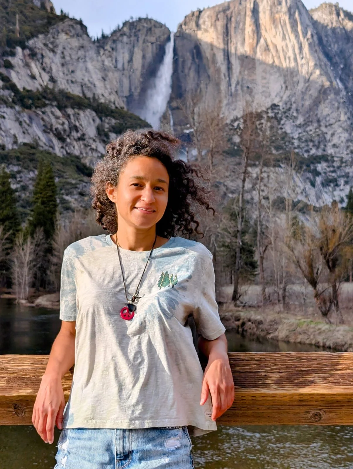 Dawn Bratton, founder of Karma Financial Counseling for creatives and alternative wellbeing practitioners, at Yosemite Falls