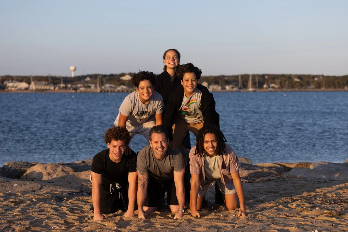 The Andrulot family on a Cape Cod beach