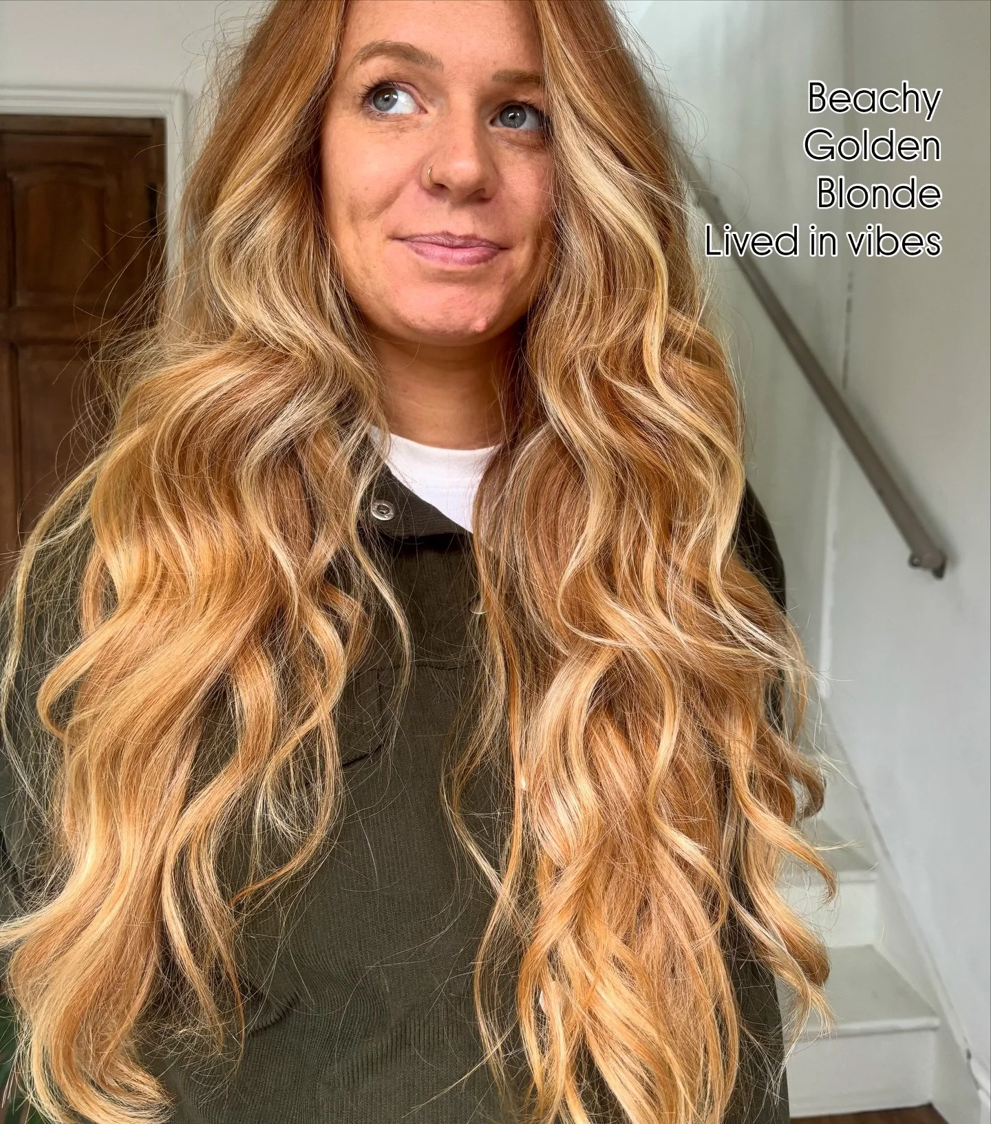 I have hair envy &hellip; how gorg is my clients hair ✨

Created that soft beachy sun kissed lived in golden blonde 

#livedinhair
#rapunzelhair
#goldenblonde
#beachyhair
#waveshair
