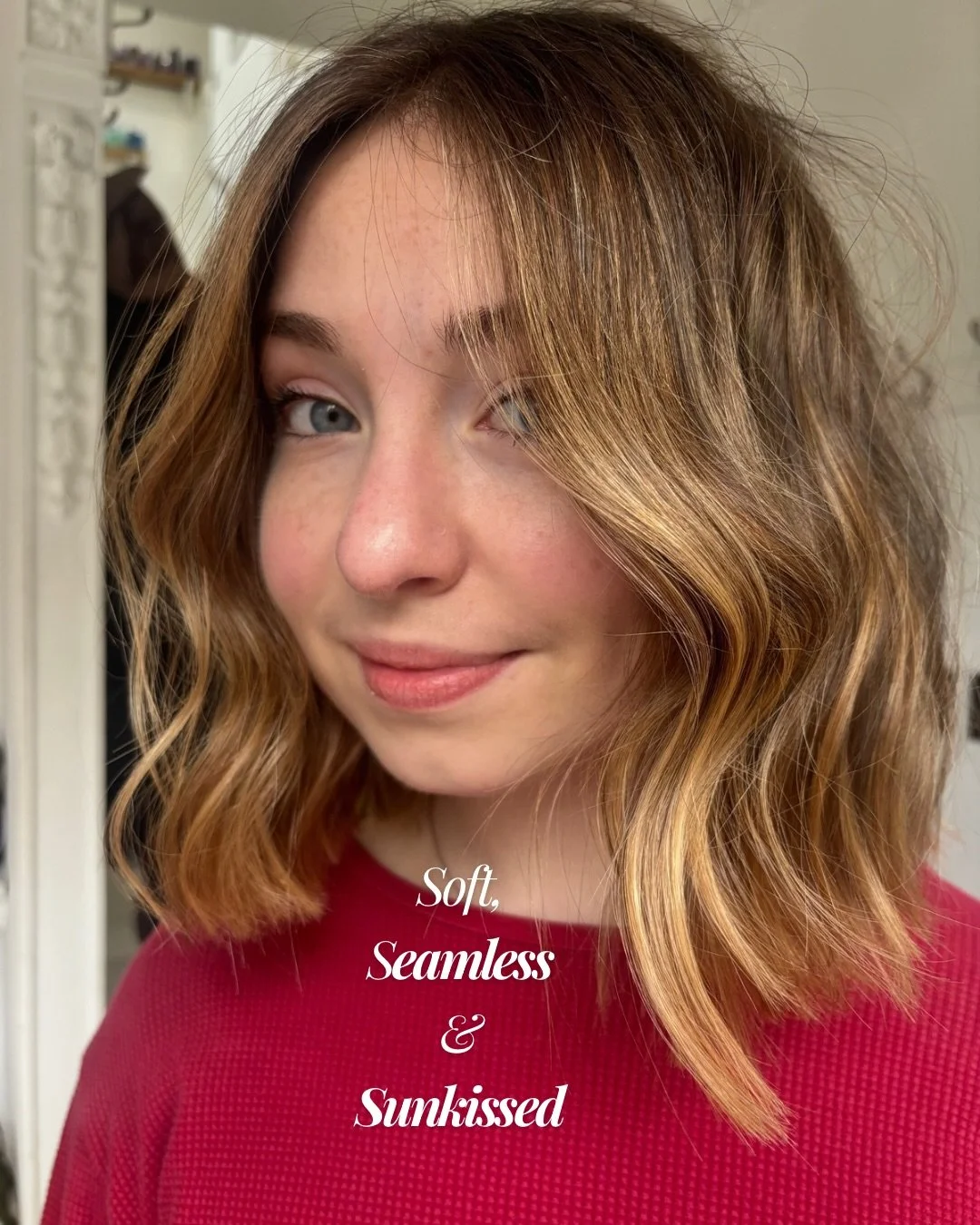Soft, seamless &amp; sunkissed ✨

Hoping this brightens ups your instagram feed &amp; day
because boy has this weather been grey and miserable

Loved creating this sunkissed glowing gold beauty, was my ray of sunshine today 

#sunkissedhair
#seamless