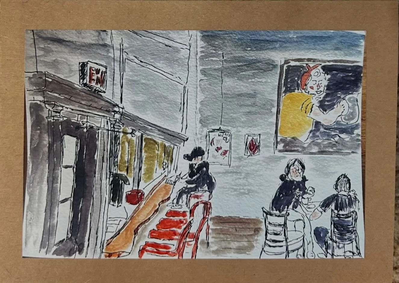 Ellsworth urban sketchers stopped by! Such a cool gift. #cafe #mainecafe #coastalcafe #coastalmaine #jardinsjava