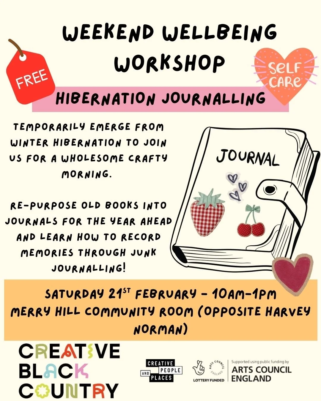 Free Weekend Wellbeing Workshop: Junk Journalling at Merry Hill
