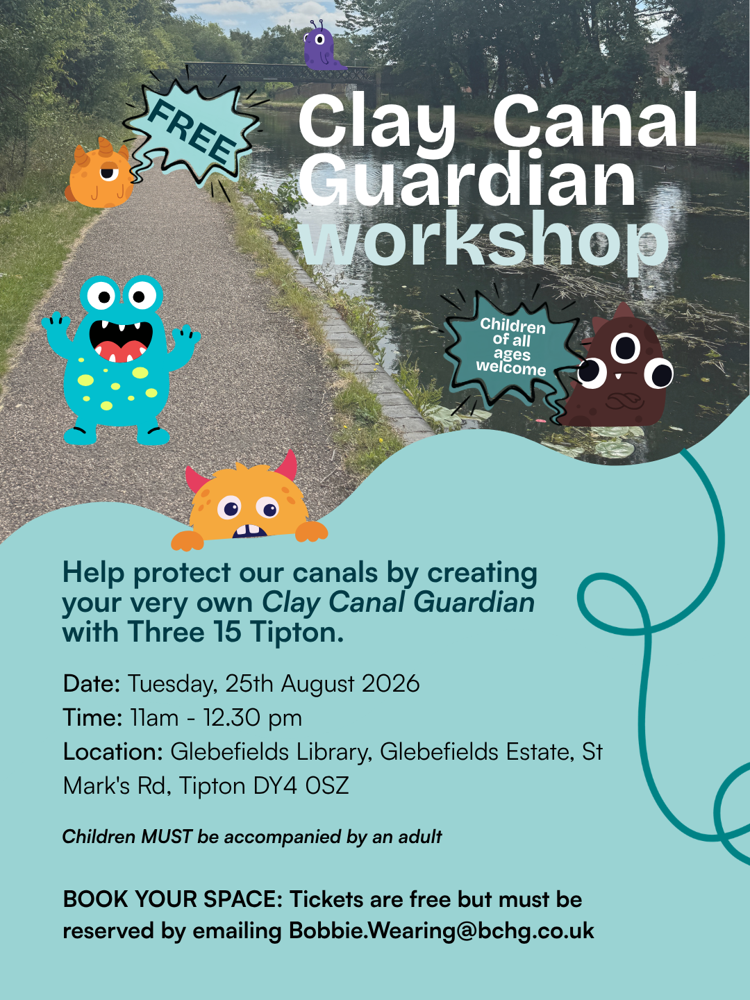 Three 15 Tipton - Create a Clay Canal Guardian in Tipton