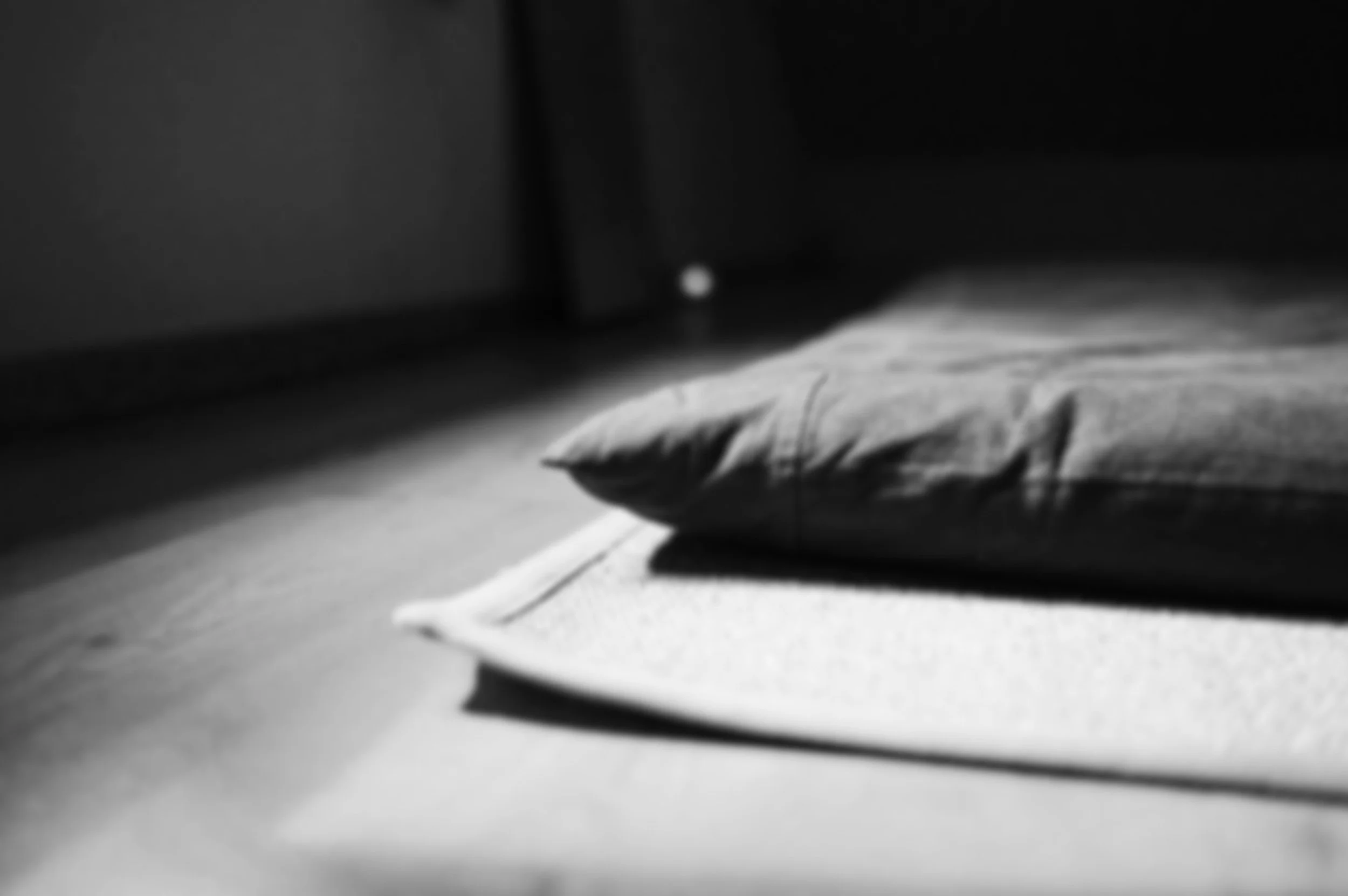 Detail futonu a tatami - prostor pro práci s tělem