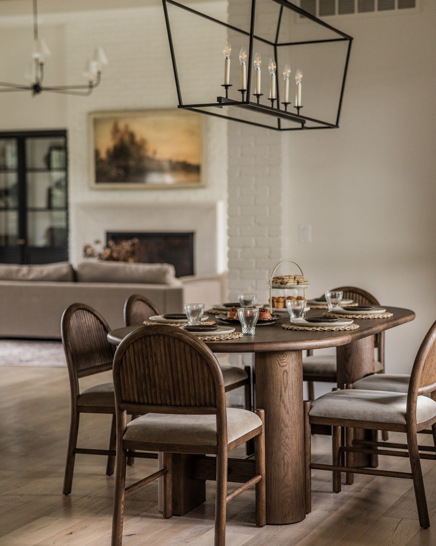 Candlelight, layered textures, and a table worth lingering around. 🍂 The Black Birch Homes Collection was made for moments like these&mdash;where design and togetherness meet. @blackbirchhomes #InteriorInspiration #FallHosting