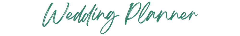 Text reading 'Wedding Planner' in a cursive font.