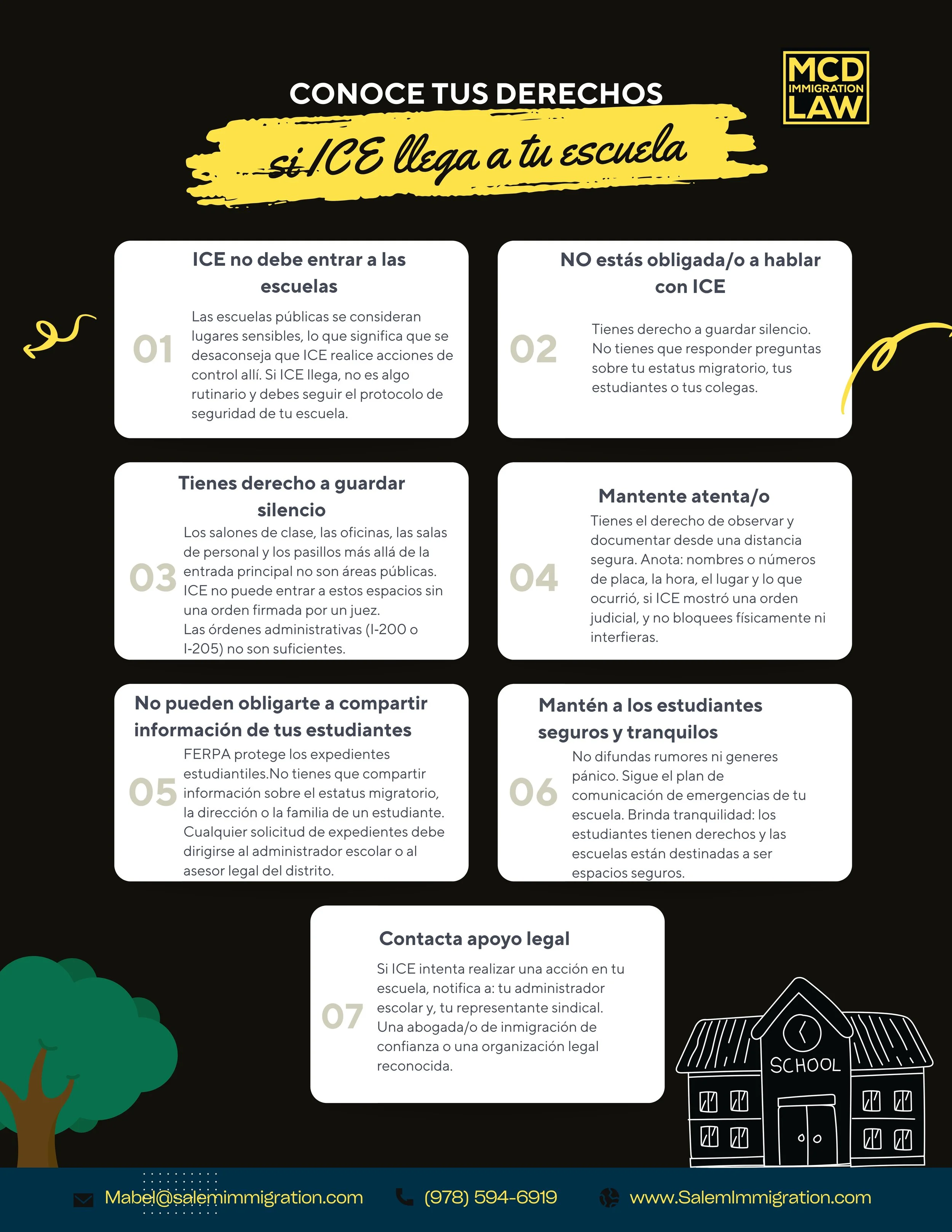 Conoce tus derechos si ICE llega a tu escuela 