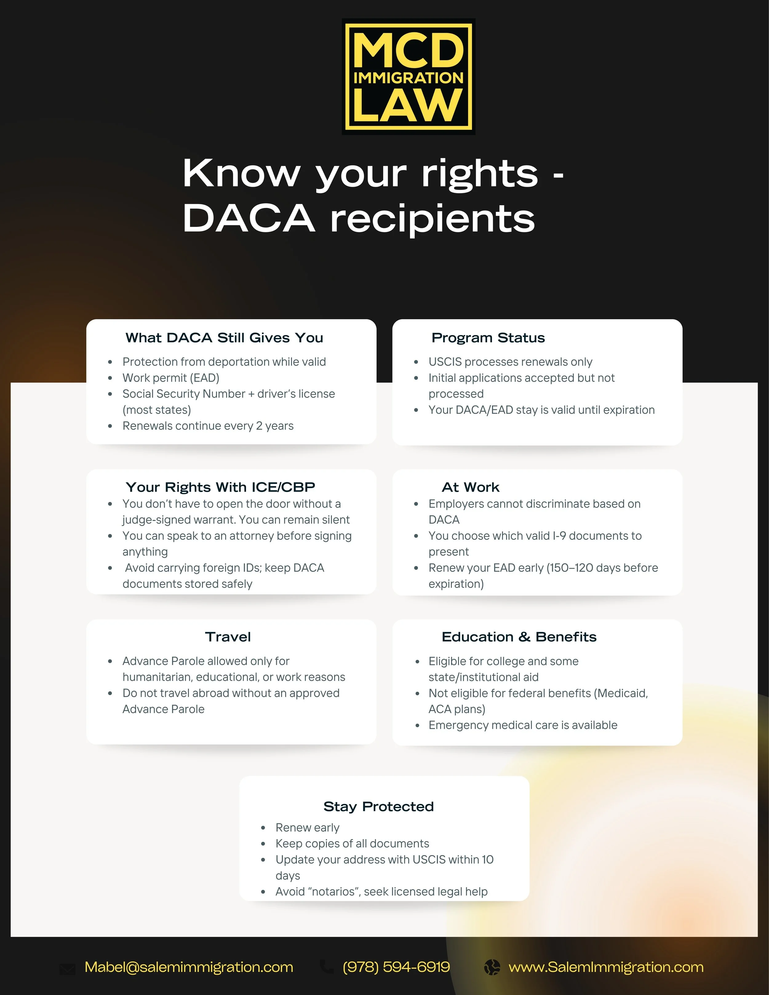 Know your rights - DACA recipients