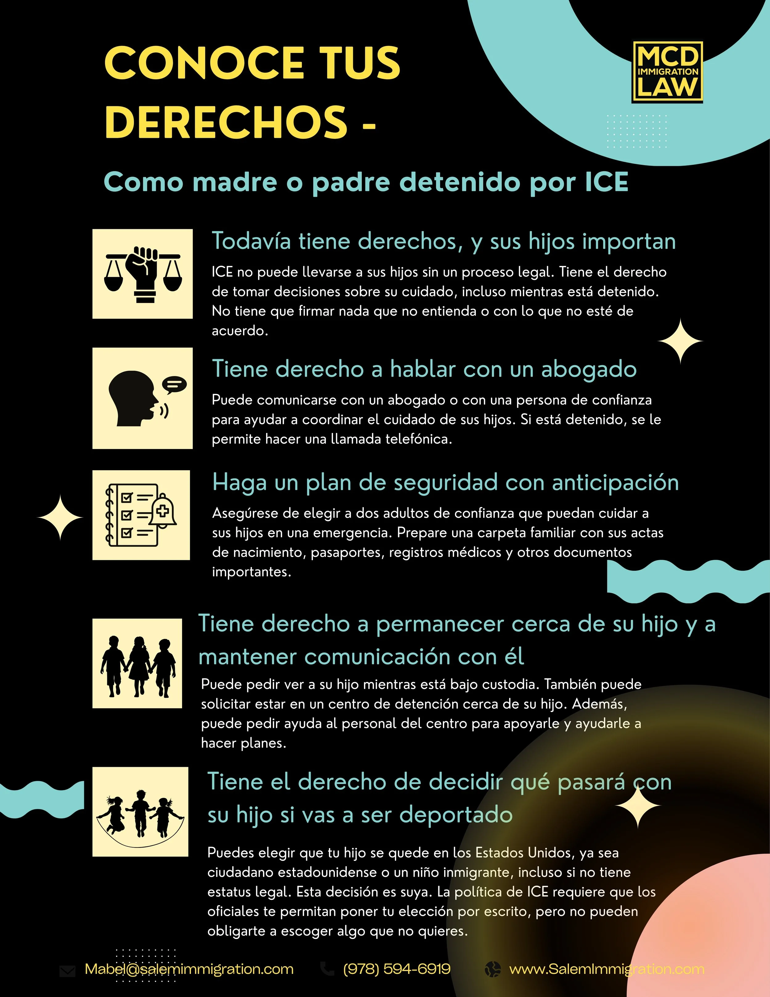 Conoce tus derechos -  Como madre o padre detenido por ICE