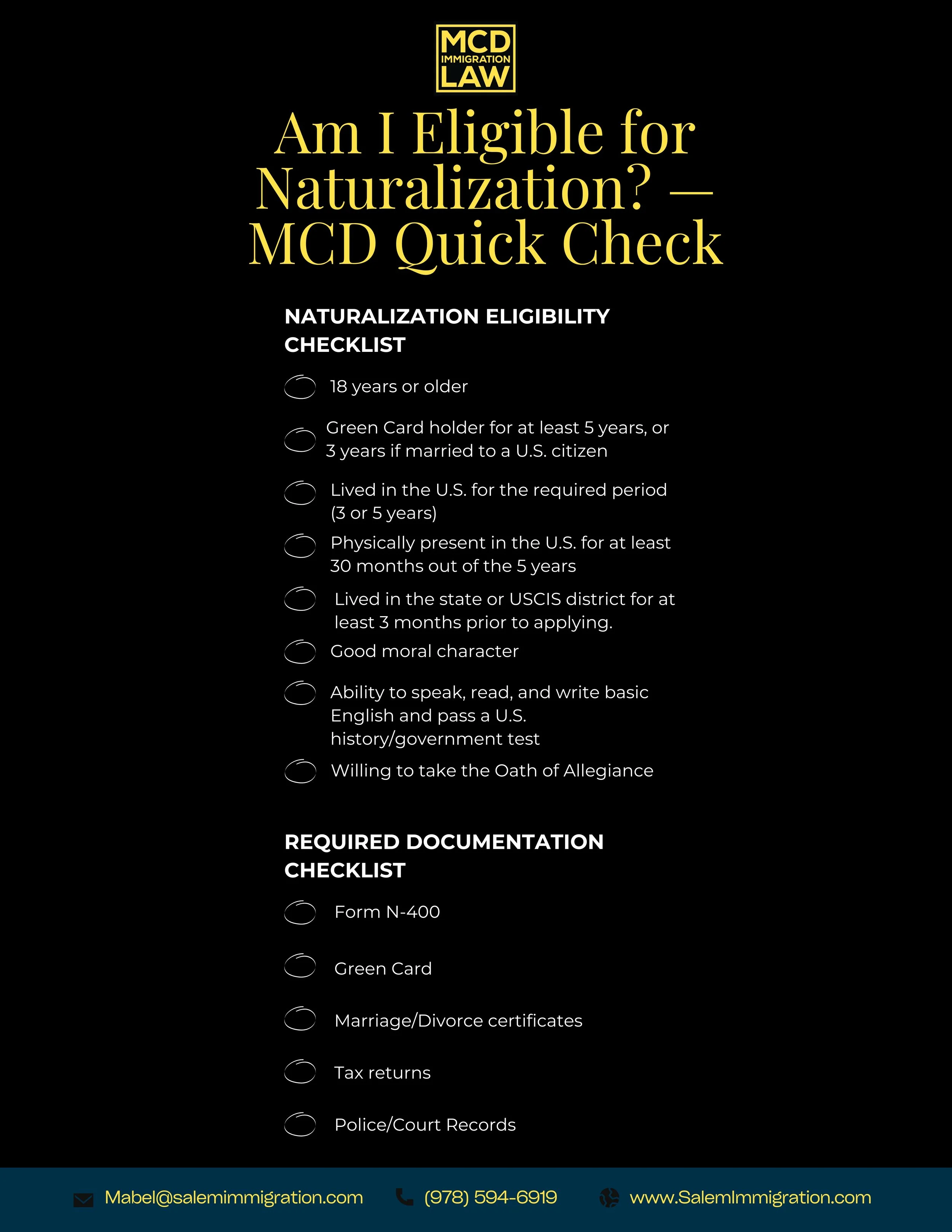 Am I Eligible for Naturalization? — MCD Quick Check