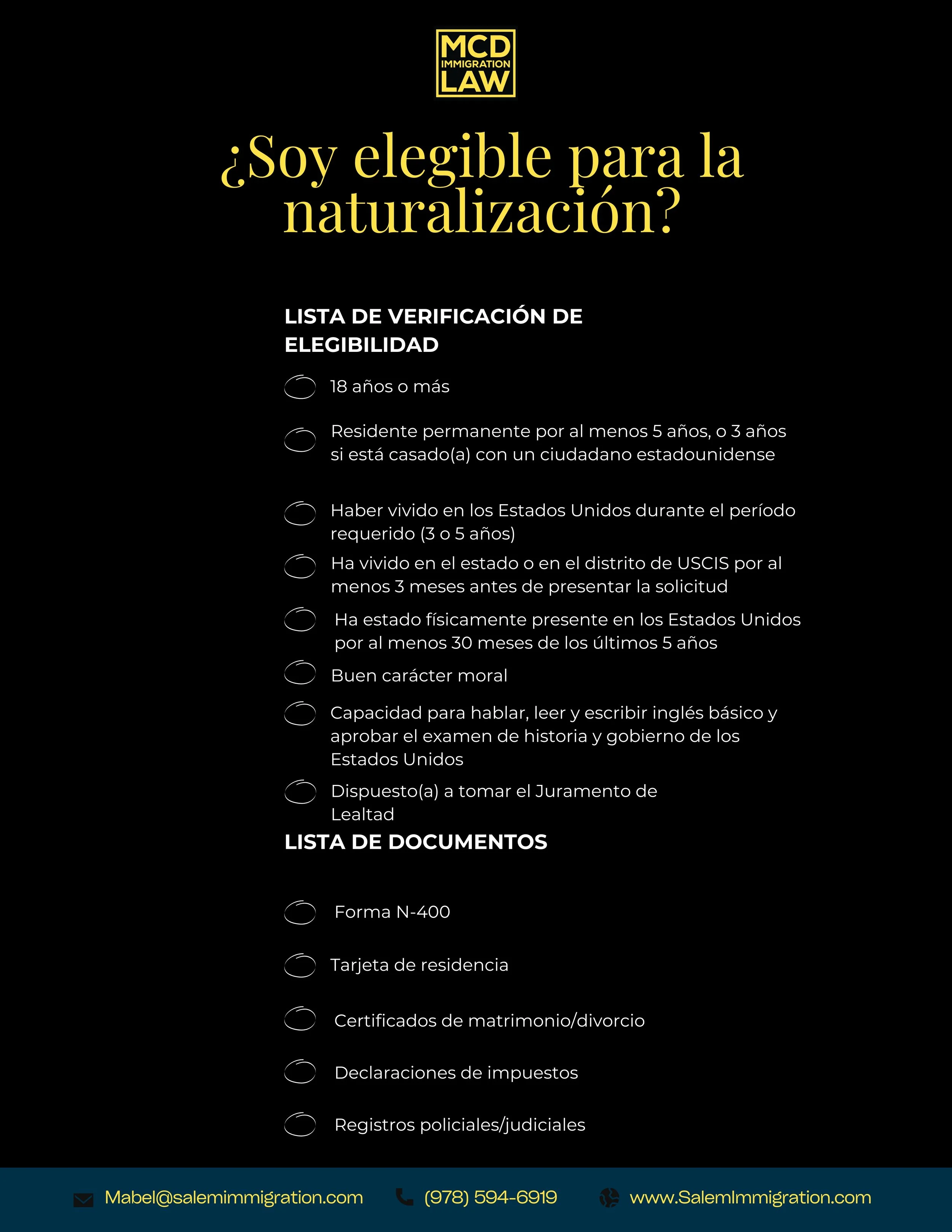 ¿Soy elegible para la naturalización?