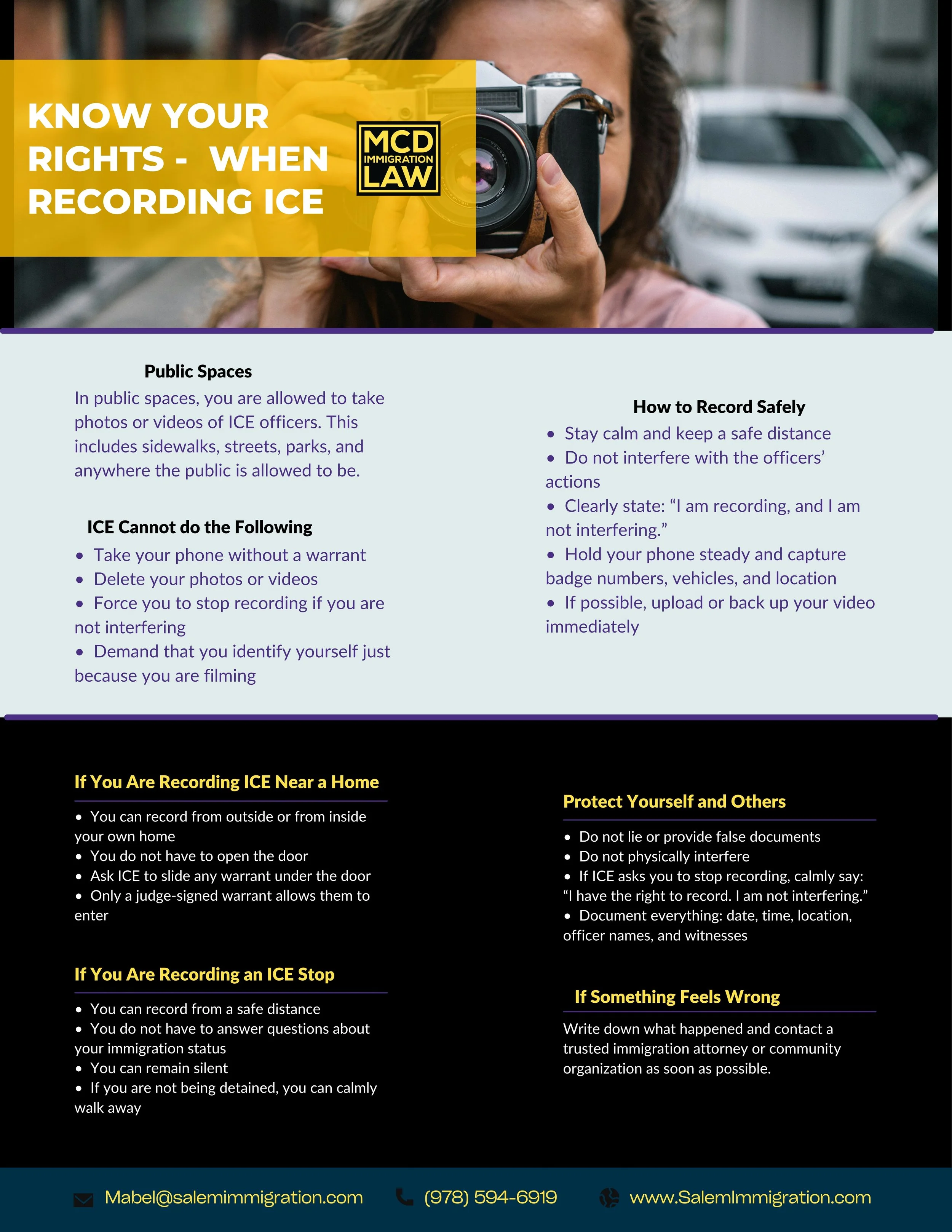 Know your rights - when recording ICE