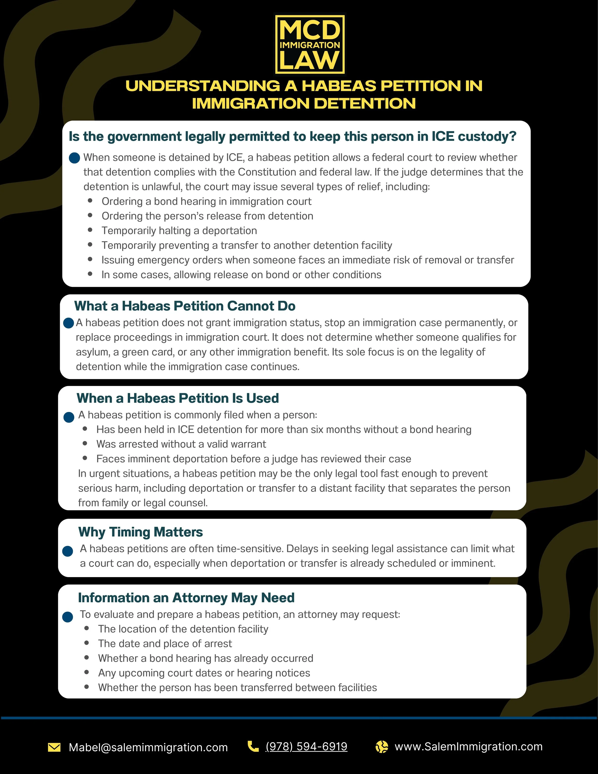 Understanding a Habeas Petition in Immigration Detention