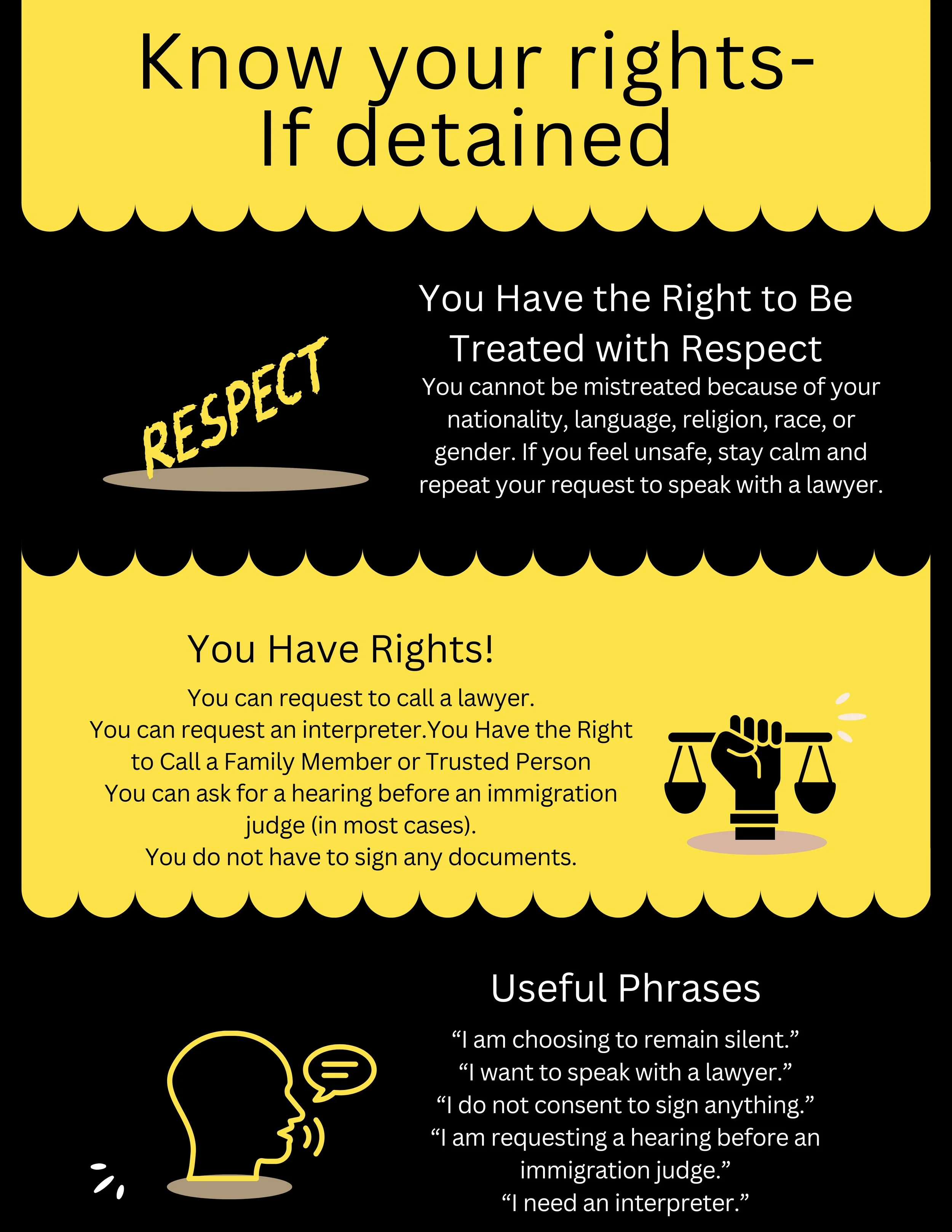 Know your rights - if detained 