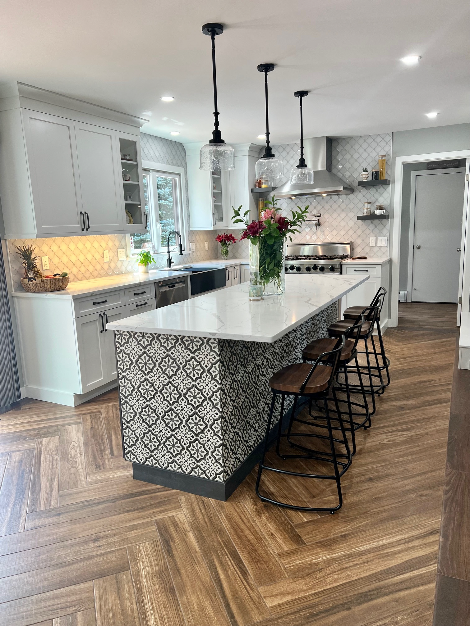 Modern With Moroccan And Mediterranean Influences Kitchen Remodel in Pleasantville, NY by Dream Design and Renovation project photo 6
