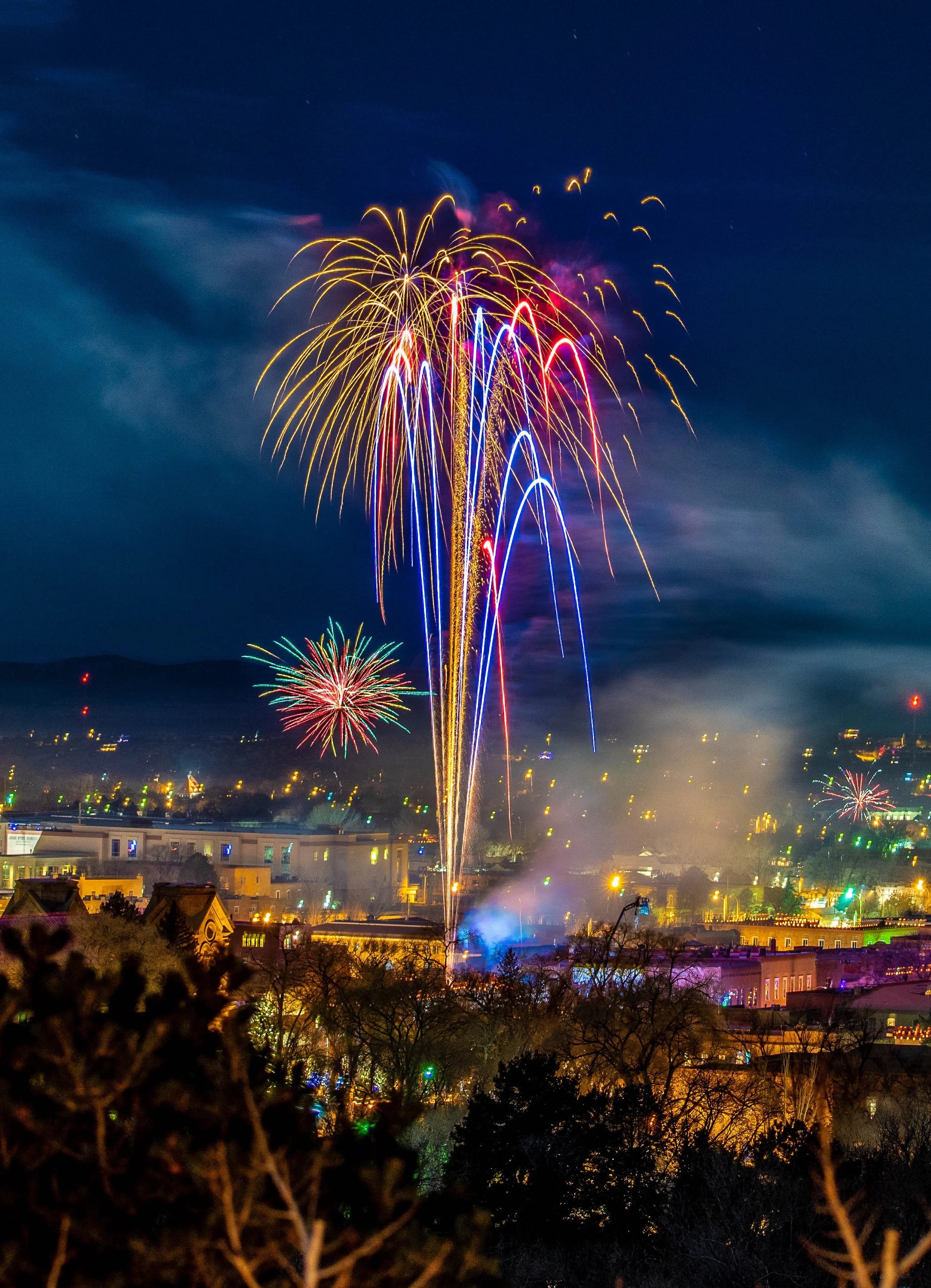 Fireworks over Santa Fe