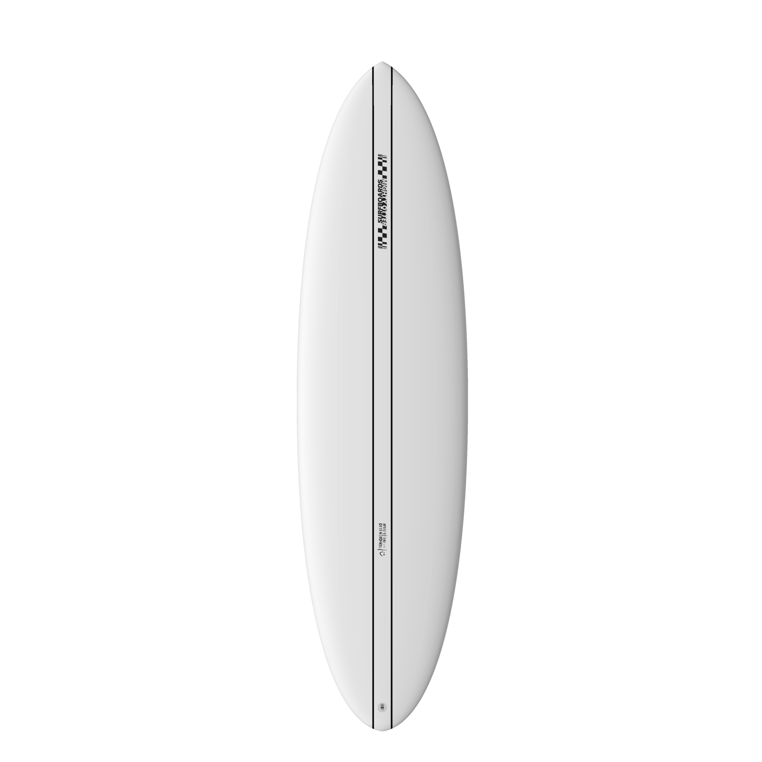 Mighty-Otter-Surfboards_GT2-Pin_Twin-Fin-Midlength_by-Grischti_Deck_Full-Cover_Racelines_B&W.png