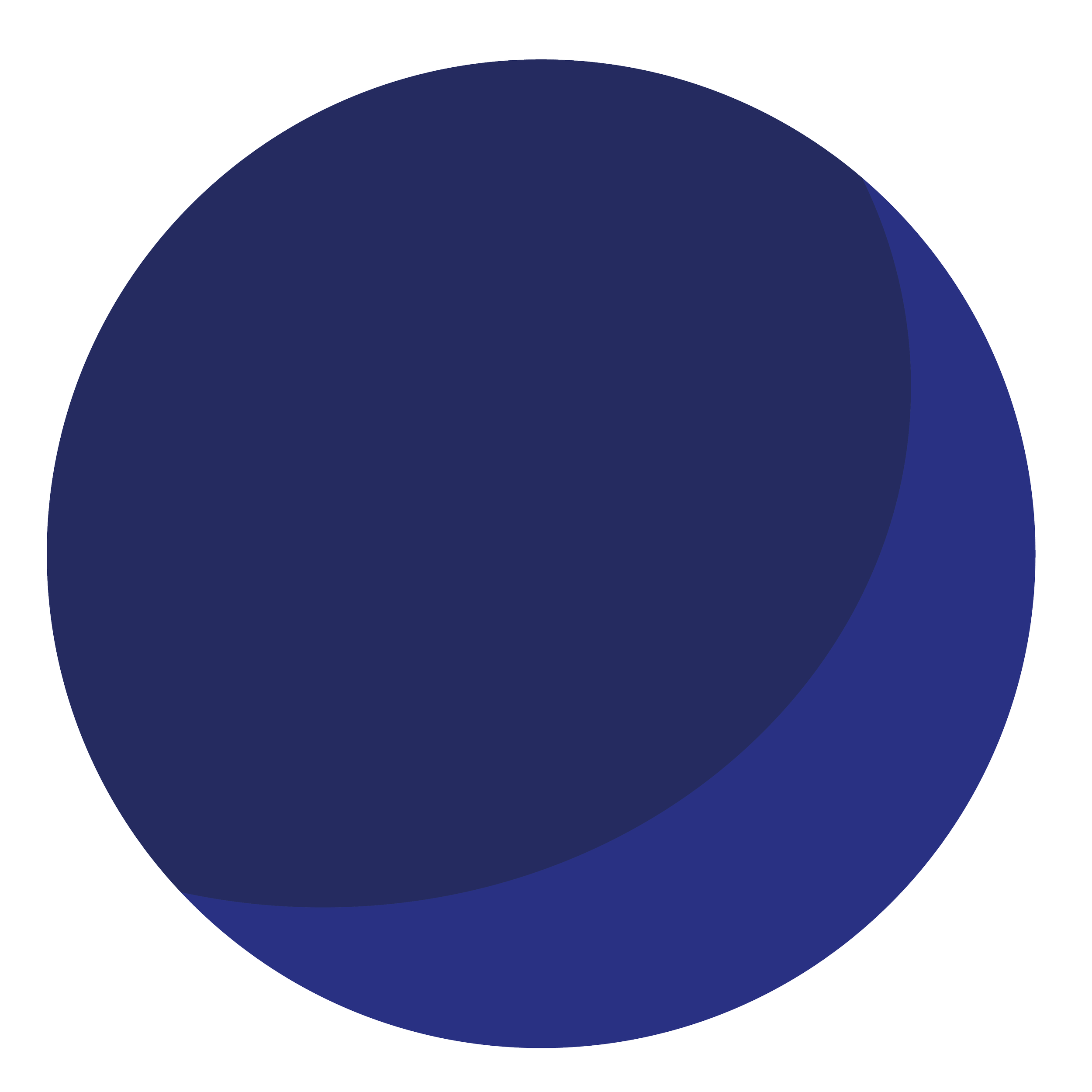 Ein blauer, dreidimensionaler Kreis, der auf einem schwarzen Hintergrund schwebt.