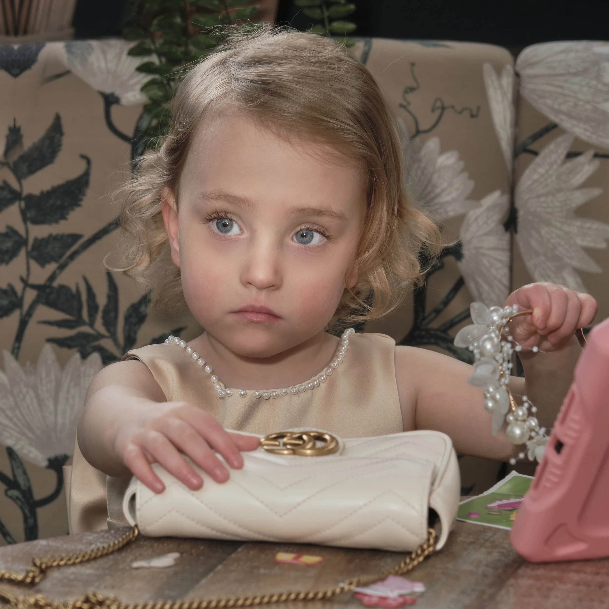 13 - A Proper Little Lady.
Visual emphasis: the child's presentation and the cultural reading of femininity.
"How do family, culture and society shape the expectations we place on girls as they grow up?".