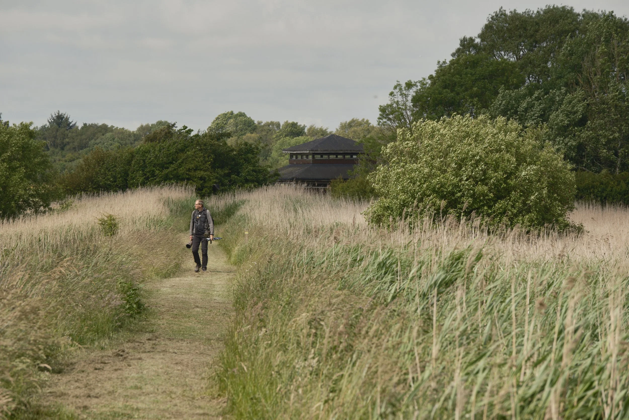 Full circle symbolism. Martin Mere wetland  and wildfowl reserve created reclaimed farmland; Lancashires Lost Lake. Image two of a sequence of 5 observing the rural landscape of West Lancashire and the communities around what was once England's large