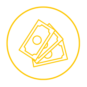 Icon mit Geldscheinen – Symbol für hohen Ertrag und Gewinnsteigerung durch das Kommissionssystem von Lederwaren Boche