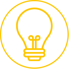 Icon Glühbirne – Symbol für erfolgreiche Verkaufspräsentation mit Verkaufsaufstellern für Geldbörsen und Gürtel, klar strukturiert und verkaufsstark von Lederwaren Boche