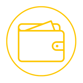 Icon einer Geldbörse – Symbol für volle Liquidität ohne Kapitalbindung durch das Kommissionssystem von Lederwaren Boche