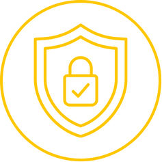 Icon Schild mit Schloss – Symbol für diebstahlsichere Verkaufsaufsteller für Geldbörsen und Gürtel, abschließbar und zuverlässig geschützt von Lederwaren Boche