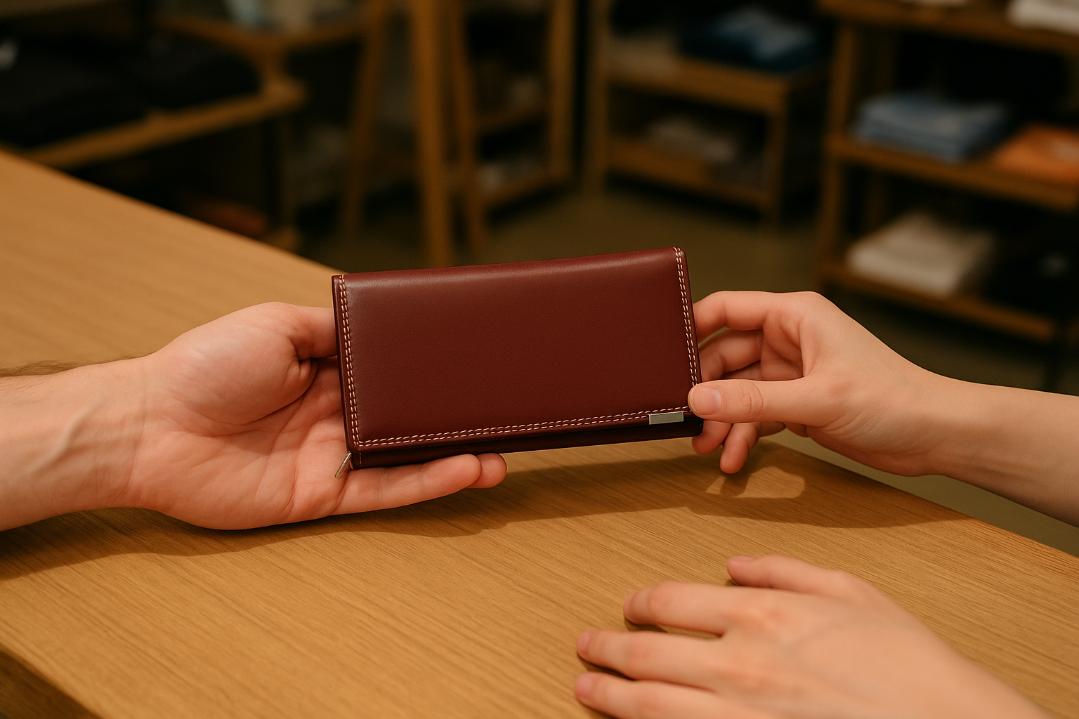 Verdienst ab dem ersten Verkauf – Lederwaren Boche Kommissionssystem für Geldbörsen & Gürtel.