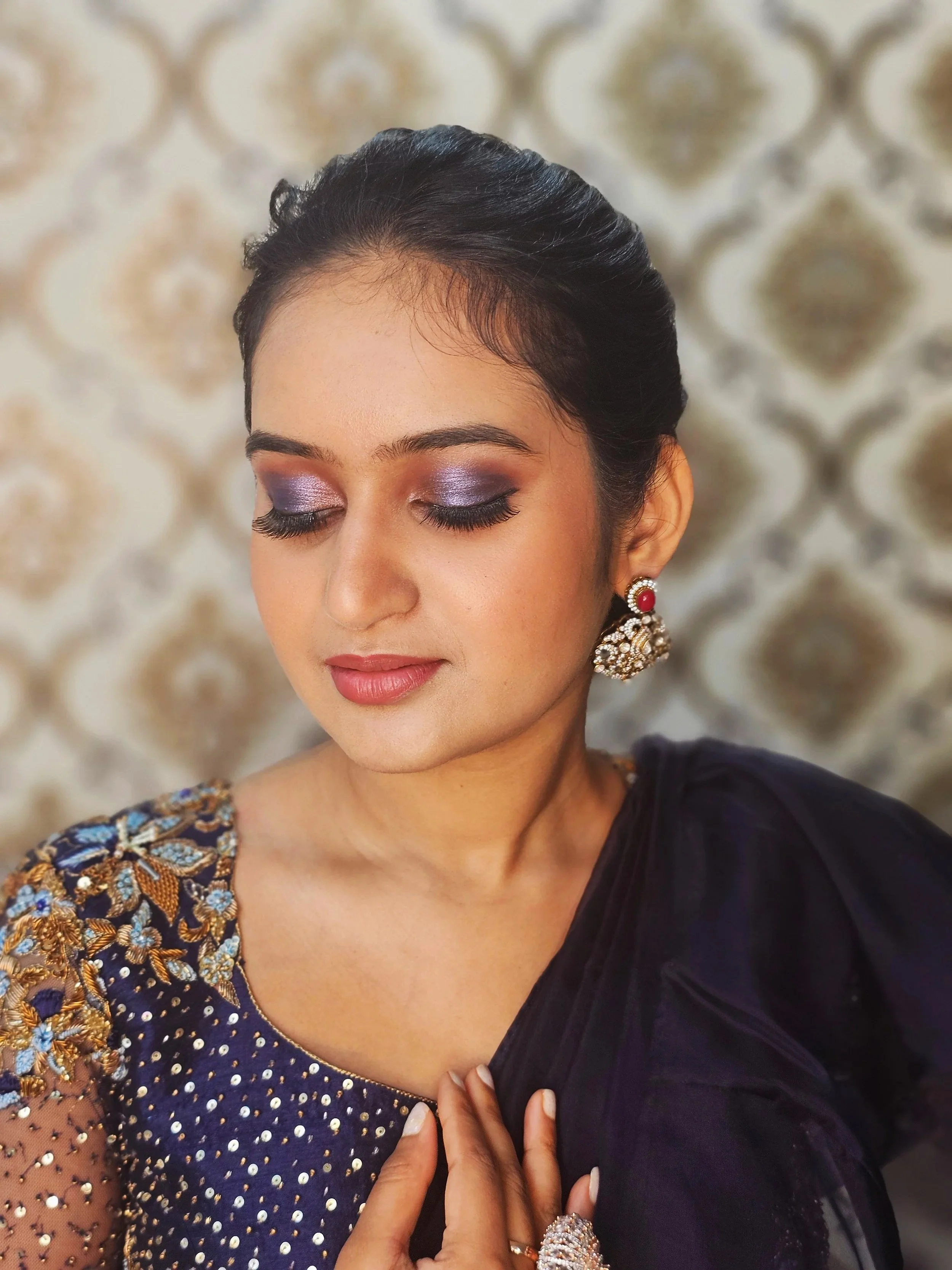 Minimal bridal makeup Bangalore - natural engagement and Haldi looks by Professional Makeup Artist Neena
