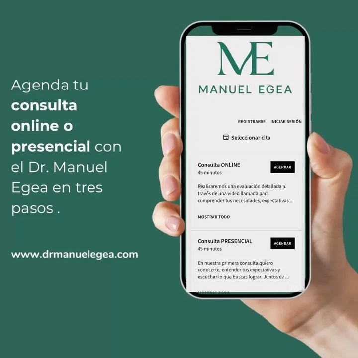 &iexcl;Agenda tu consulta online o presencial a trav&eacute;s de nuestra p&aacute;gina web en tres simples pasos ! 👉🏻 www.drmanuelegea.com .

&iquest; Quieres que revisemos tu caso , tienes preguntas  sobre  alg&uacute;n procedimiento? Recuerda que