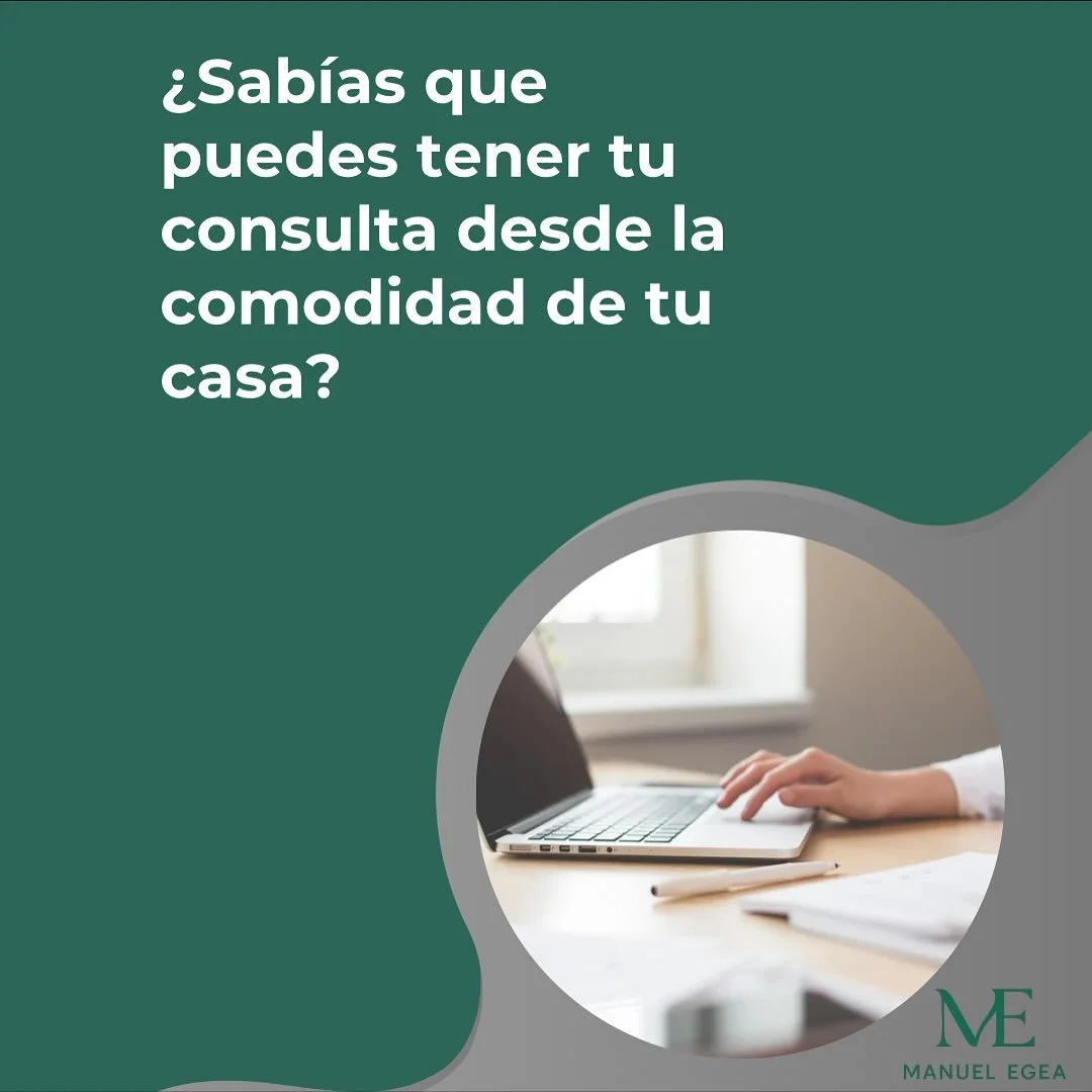 La consulta online llega a ti: r&aacute;pida, sencilla y pensada para tu comodidad.💻
&iquest;Vives fuera o tu agenda est&aacute; full? &iexcl;No hay problema! Este es el primer paso para conocernos y planificar juntos lo que necesitas. Y si ya nos c