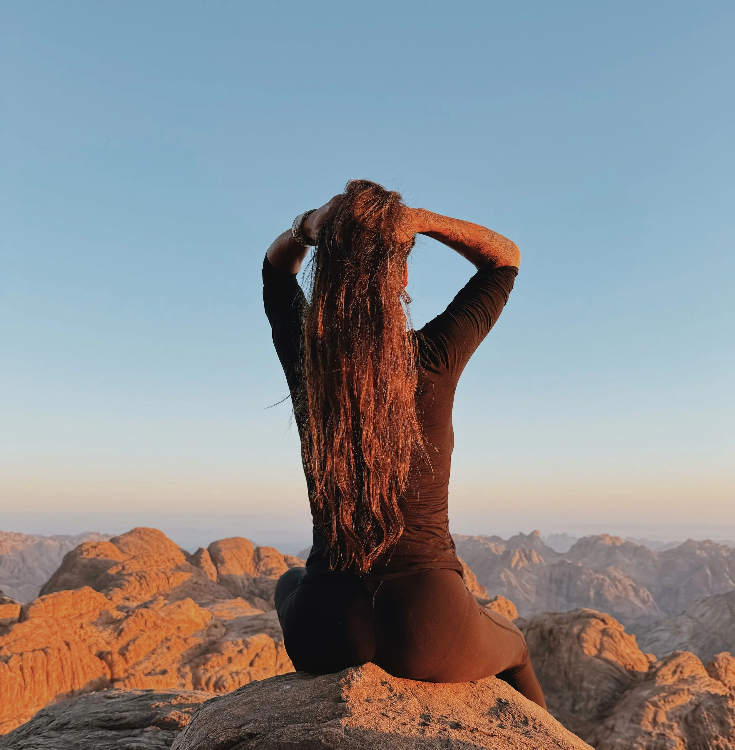 At the top of Mt. Sinai, Sinai Peninsula, Egypt