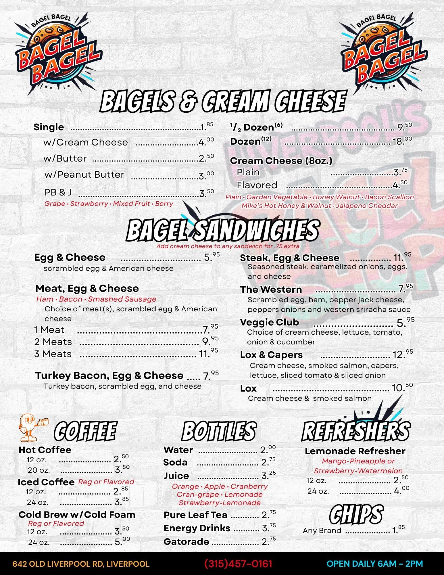 Menu — Bagel Bagel