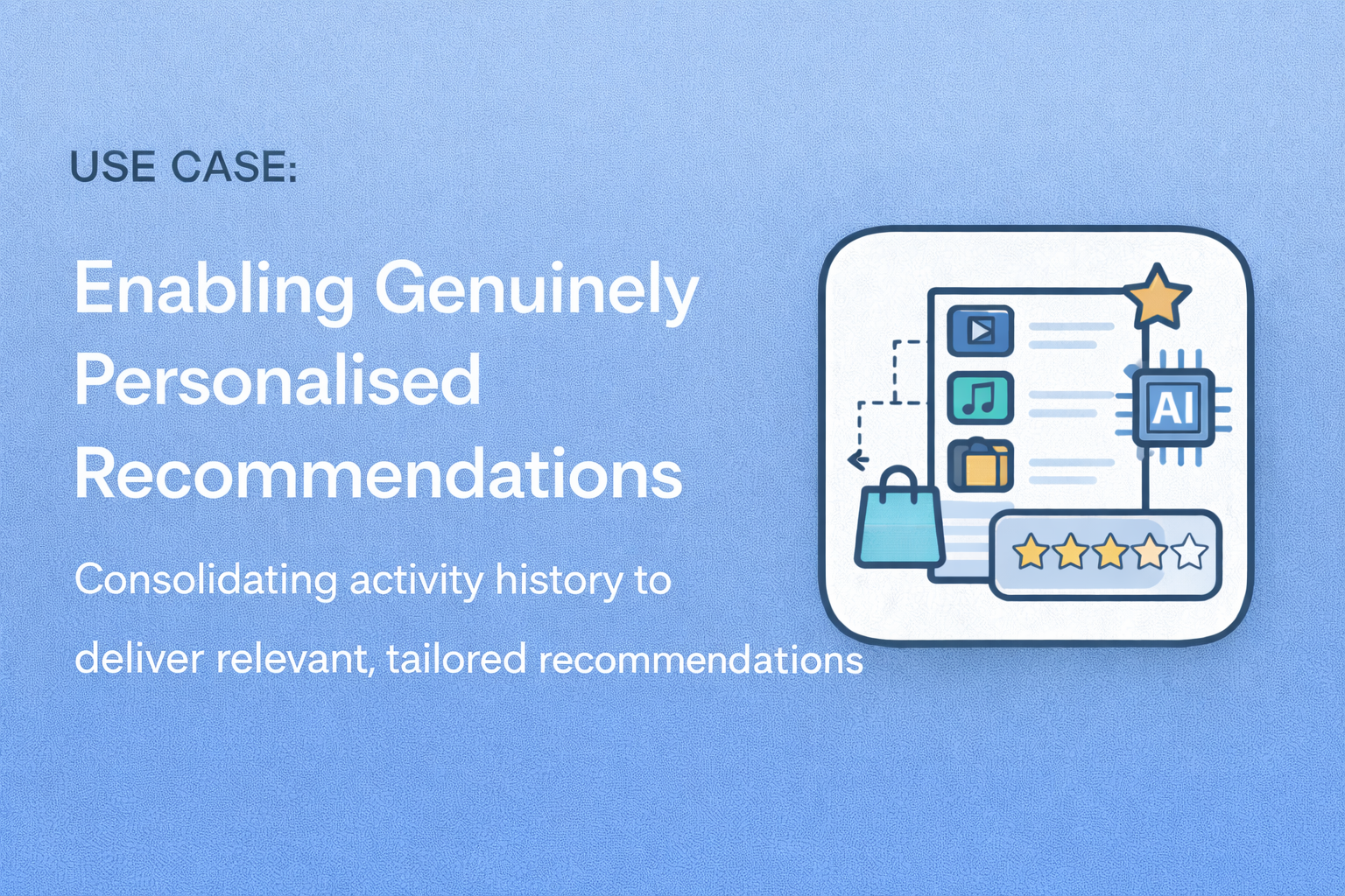 Use Case: Aggregate Viewing / Reading / Listening or Buying Data to Enable Genuinely Personalised Recommendations