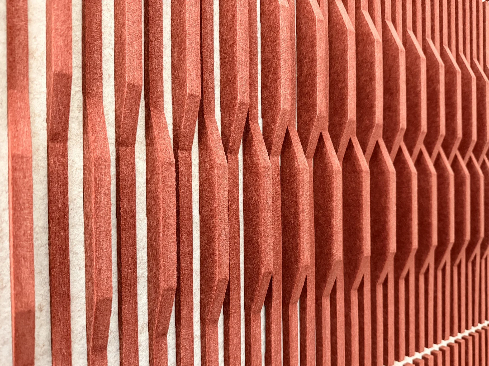 Acoustic panels made from recycled plastic bottles