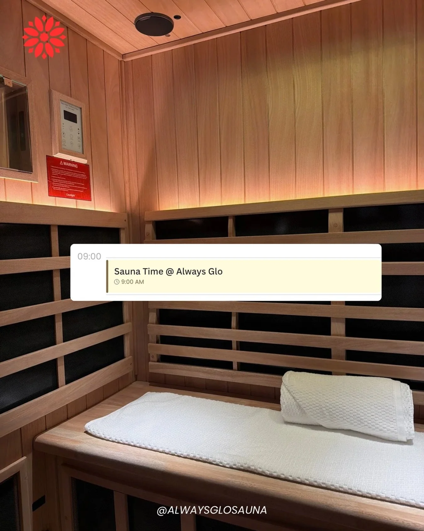 Start your morning with intention&mdash;slow down, reset, and let the warmth do the rest. 🧘🏻&zwj;♀️✨

A session at Always Glo Sauna is more than just relaxation&mdash;it&rsquo;s your daily ritual for clarity, balance, and glow from within.

Breathe