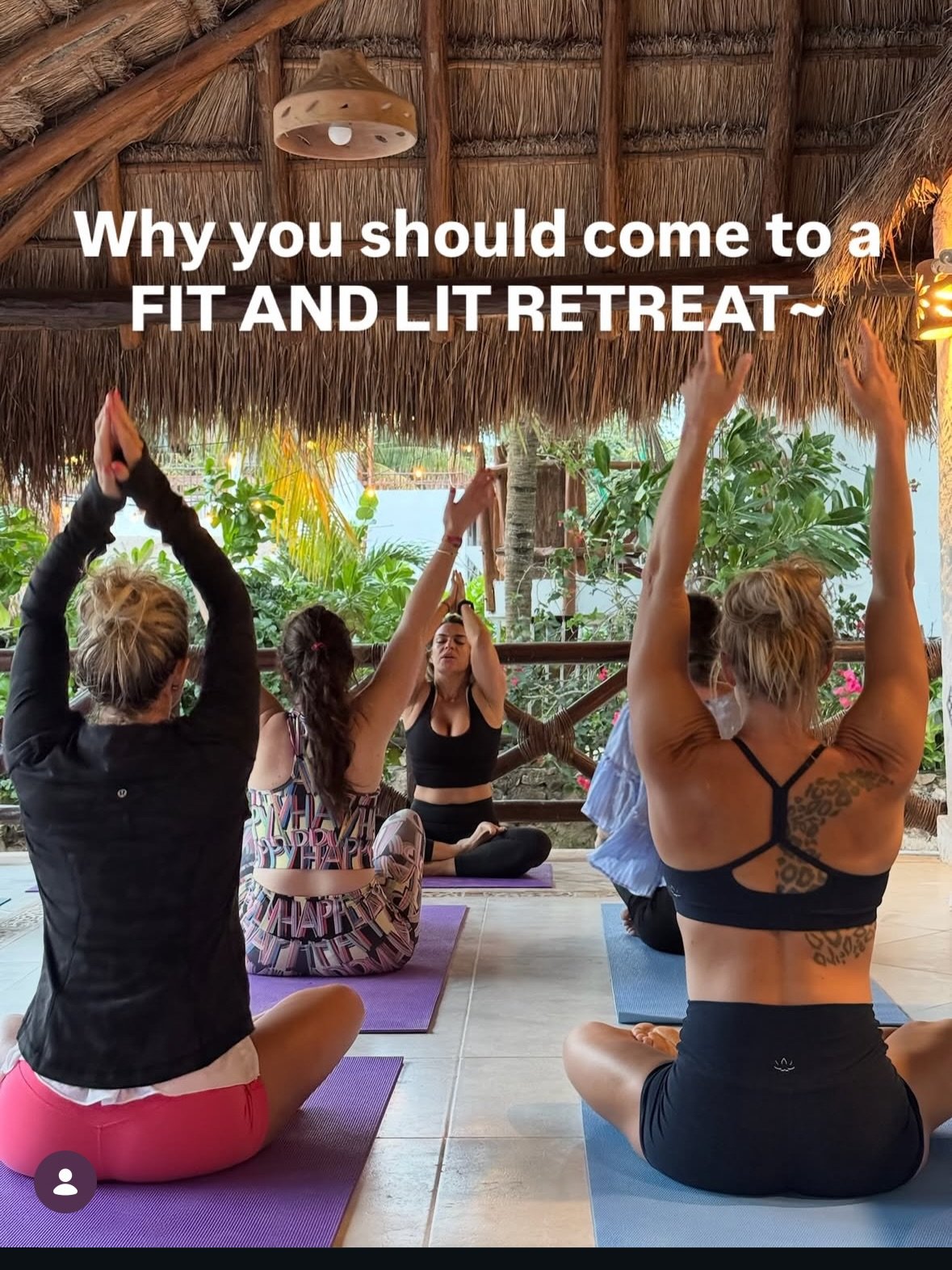 7 reasons to come to a FIT AND LIT RETREAT!
FIT AND LIT is not just another retreat. 
It is a community and a sense of belonging with your own kind. Real friends, real women, real convos. 
The point is to feel good and to be &ldquo;lit&rdquo; up insi