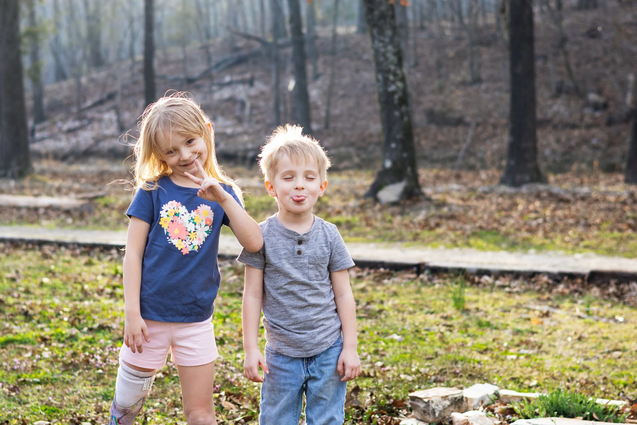 Kids Playing at Golden Hour
