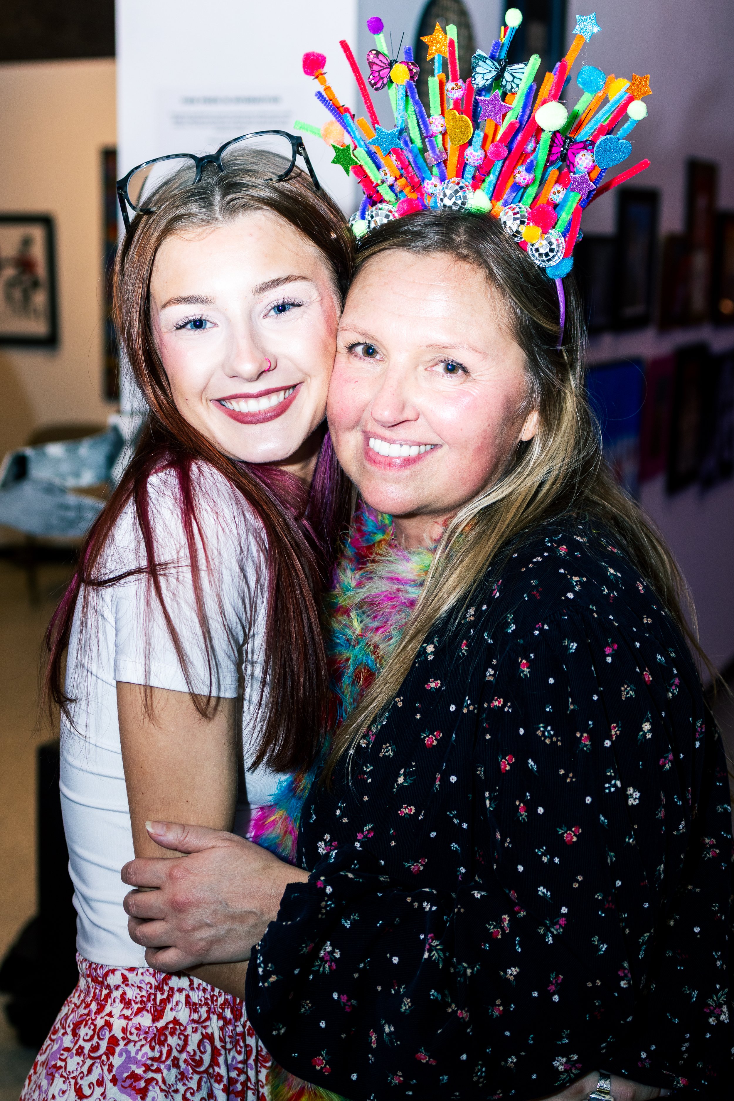 Photo of birthday guests at party at the Uncanny Art House Norman, Oklahoma.