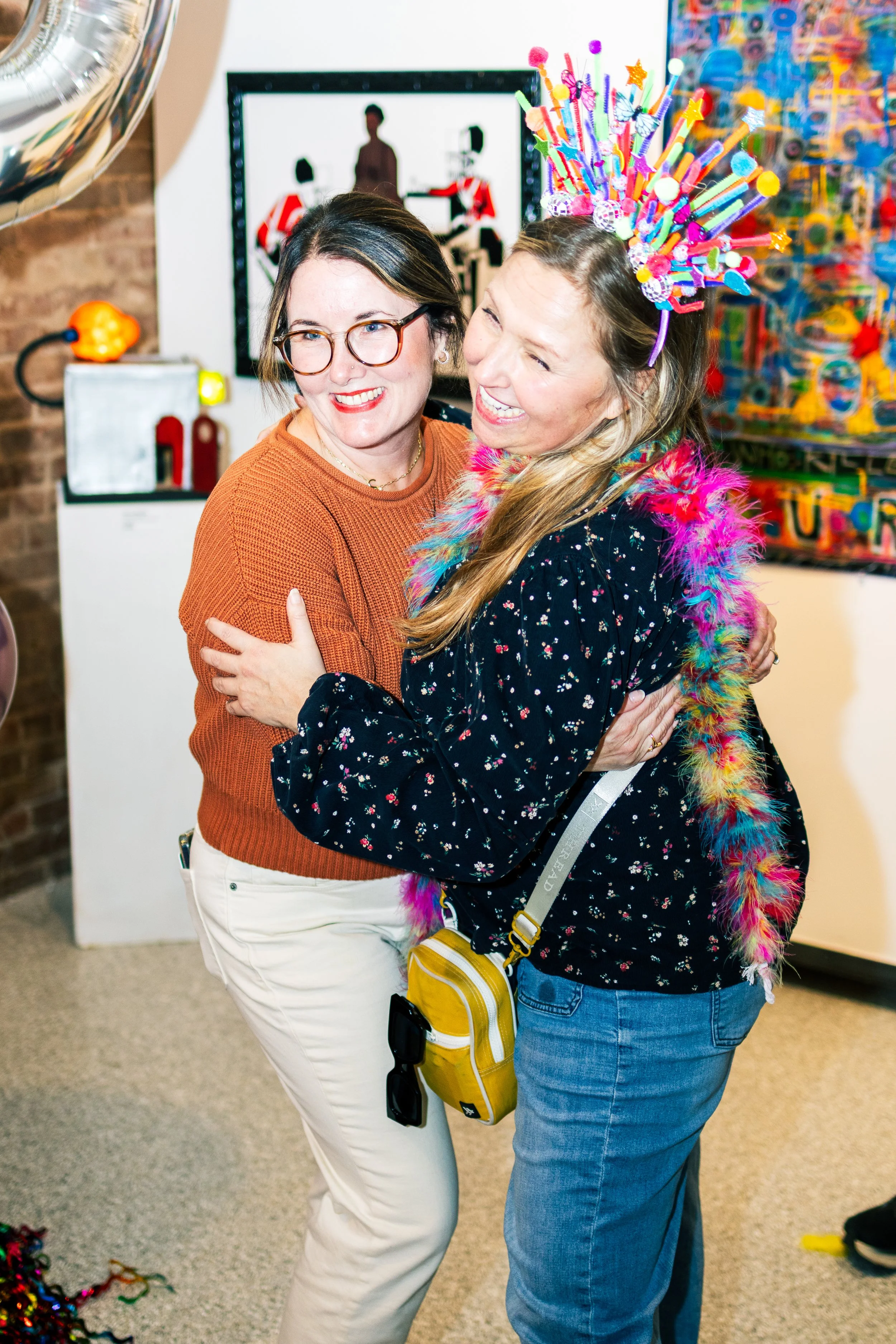 Photo of birthday guests at party at the Uncanny Art House Norman, Oklahoma.